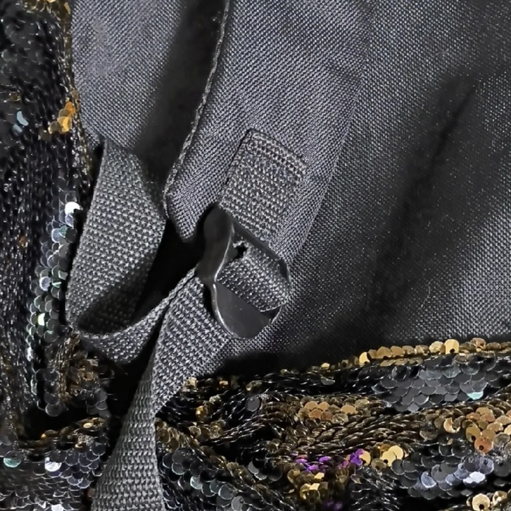 Gold and Black‎ Sequin Backpack